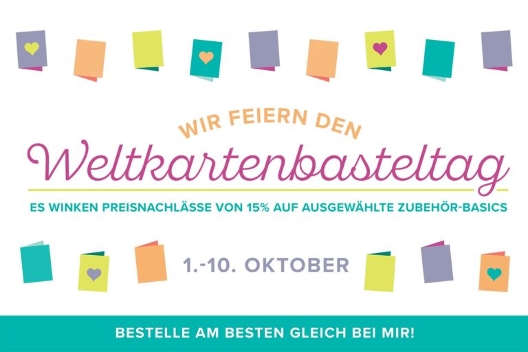 Oktoberaktionen Weltkartenbasteltag & Sonderaktion Designerpapier